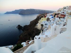 Vistas a la caldera desde Oia Santorini