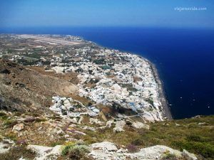 Vistas de Kamari desde Ancient Thira