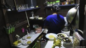 Cocina del klotok. Isla de Borneo
