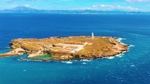 Isla de Tarifa a vista de pájaro