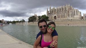Nosotros visitando la Catedral de Palma de Mallorca