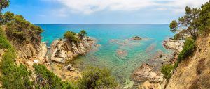 Tramo de costa en Lloret de Mar (Costa Brava)