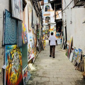 Mercado callejero de arte en Ciudad Zanzíbar. Que ver en Zanzíbar en 7 días