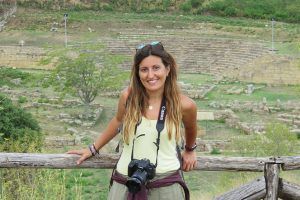Lorena (coautora de este blog) en el Area Archeologica di Morgantina