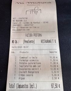 Na Madrona. El restaurante donde comer en Caldes de Montbui