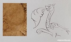 Grafito medieval encontrado en el patio del claustro de la catedral lisboeta