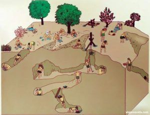 Excavación prehistórica de variscita