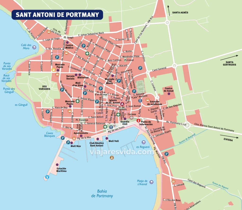 Mapa de Sant antoni de Portmany