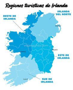 Que ver en Irlanda en una semana en una mapa