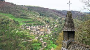 Vistas de Conques desde la Capilla Sainte Foy