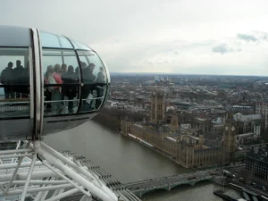 El Palacio de Westminster desde la noria del London Eye