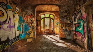 Balneario abandonado de la Puda de Montserrat en Olesa de Montserrat