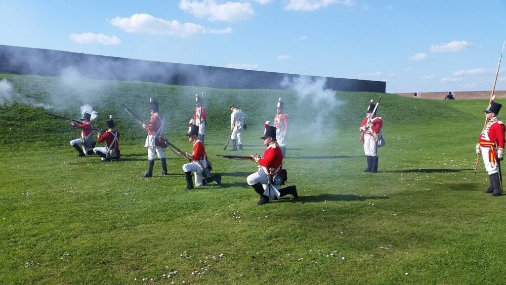 Soldados ingleses en Tilbury Fort