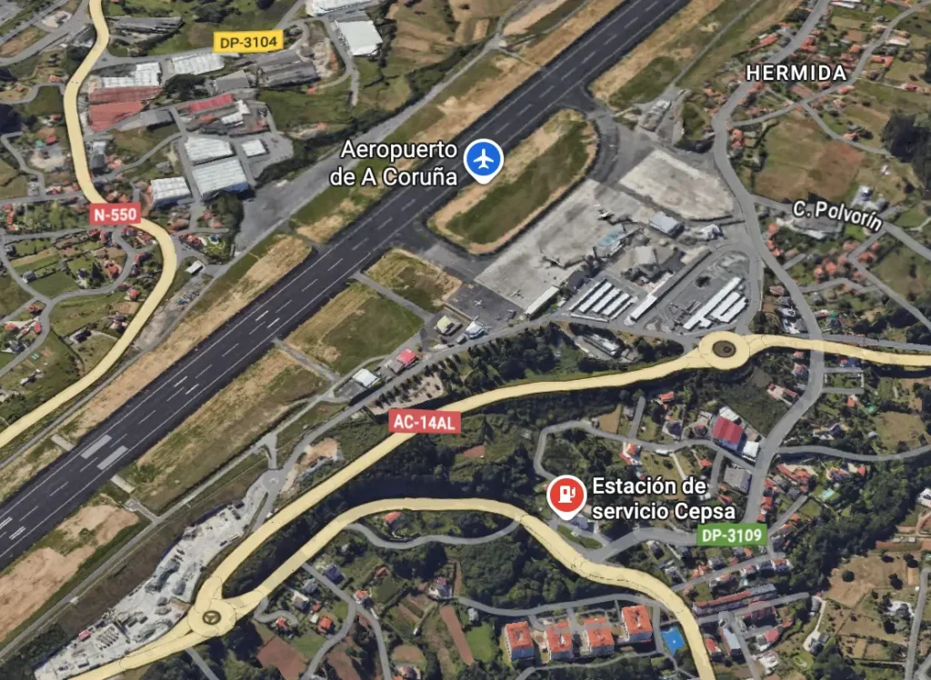 Gasolinera cerca del Aeropuerto de La Coruña.