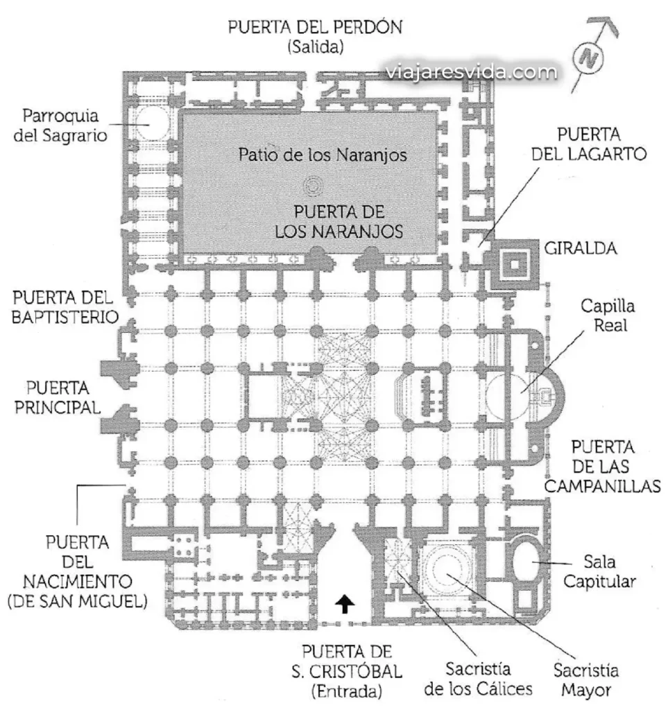Plano de la catedral de Sevilla