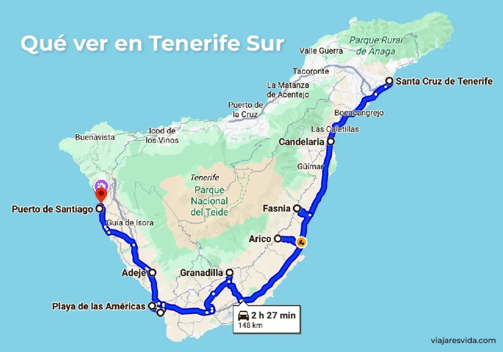 Ruta de cosas que ver en Tenerife Sur