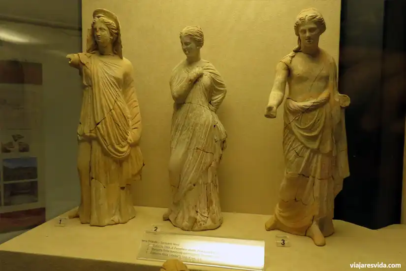 Estatuas griegas en el museo de Aidone procedentes de Morgantina