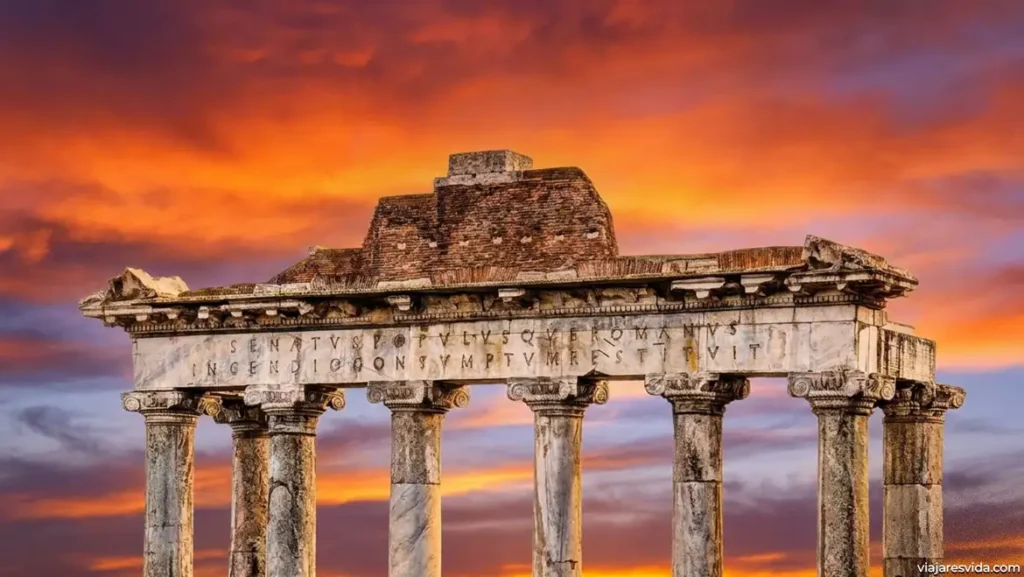Templo de Saturno en el Foro Romano de Roma